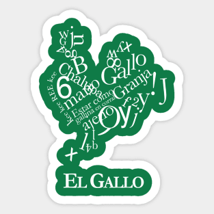 Loteria El Gallo inspired tee Sticker